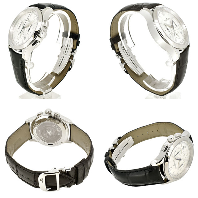 ジャガールクルト Jaeger LeCoultre マスタークロノグラフ Q1538420 シルバー 革 40mm USED 中古