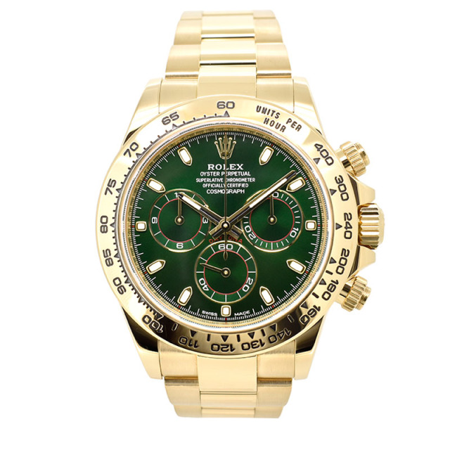 ロレックス　ROLEX　コスモグラフ デイトナ　Ref.116508　グリーン　18Kイエローゴールド　40mm　USED　中古