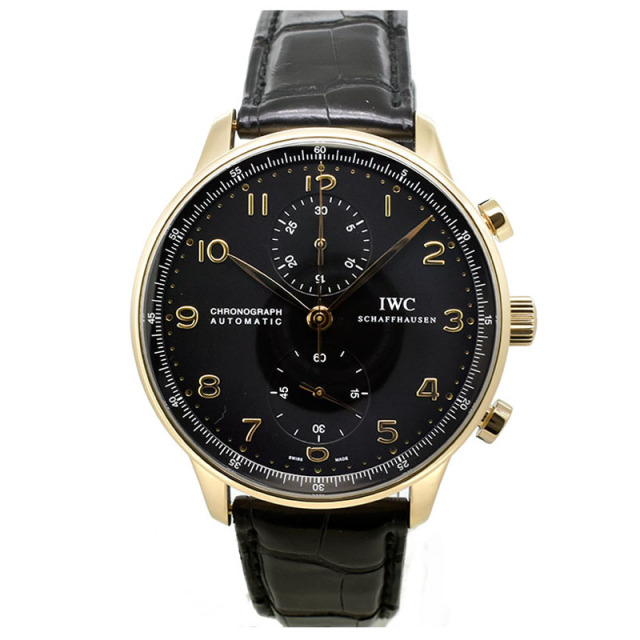 IWC　ポルトギーゼ クロノグラフ　IW371415　18KPG　ブラック　41mm　USED　中古