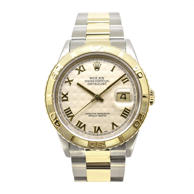 ロレックス　ROLEX　デイトジャスト サンダーバード　16263　ピラミッドローマン アイボリー　W番　36mm　USED　中古