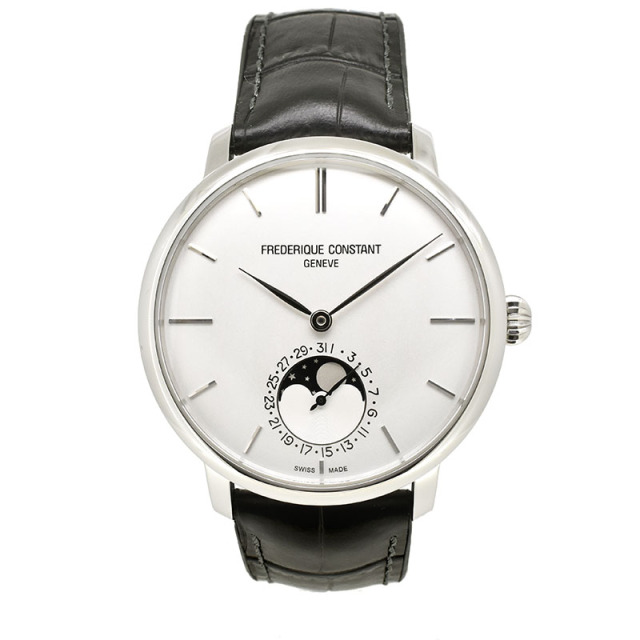 フレデリック・コンスタント　FREDERIQUE CONSTANT　スリムライン ムーンフェイズ マニュファクチュール　FC-705BG4S6　42mm　シルバー　USED　中古