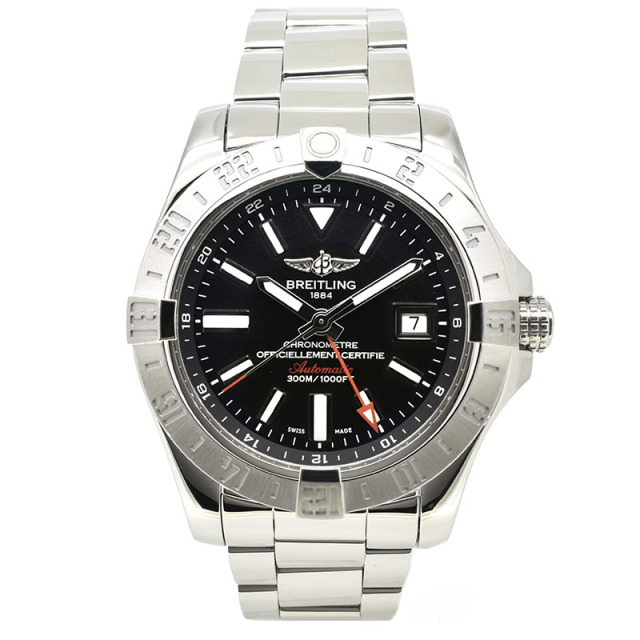 ブライトリング　BREITLING　アベンジャー2　GMT　A329B35PSS　43mm　SS　ブラック　USED　中古