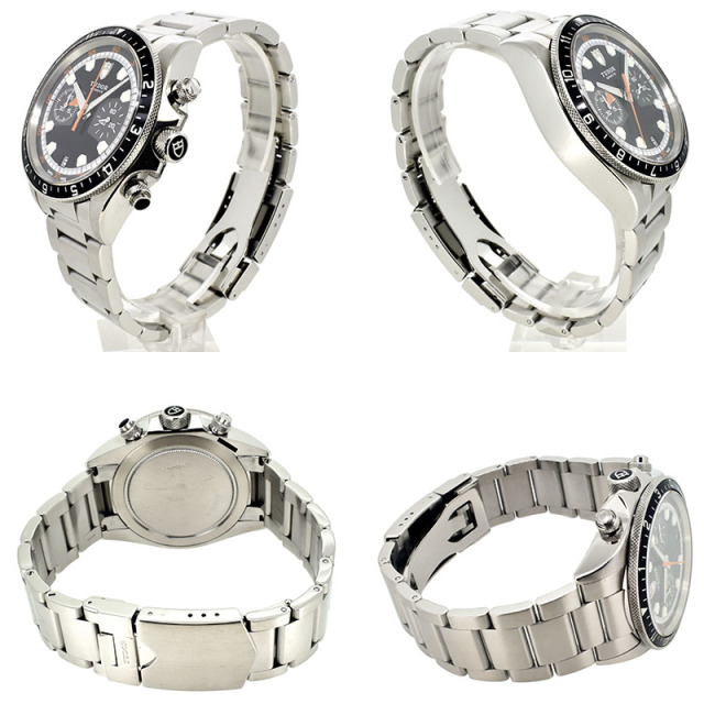 チューダー(チュードル) TUDOR ヘリテージクロノ 70330N 42mm SS 自動巻 ブラック USED 中古