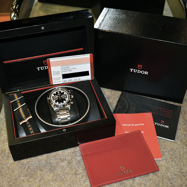 チューダー(チュードル) TUDOR ヘリテージクロノ 70330N 42mm SS 自動巻 ブラック USED 中古