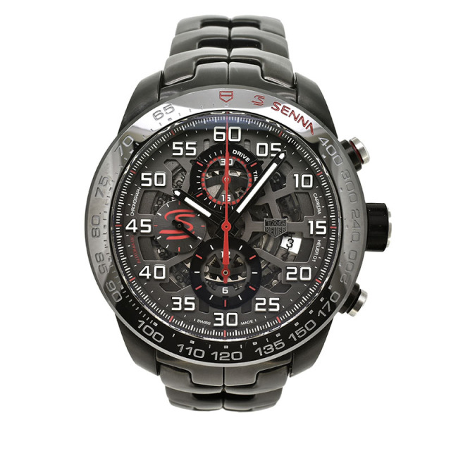タグホイヤー　TAG HEUER　カレラ キャリバーホイヤー01 アイルトン・セナ　CAR2A1L.BA0688　SS　45mm　USED　中古