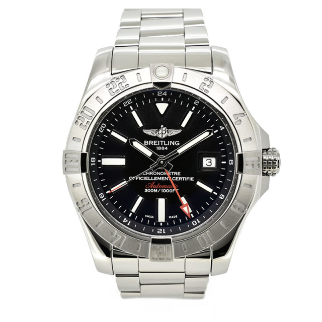 ブライトリング　BREITLING　アベンジャー2　GMT　A329B35PSS　43mm　SS　ブラック　USED　中古