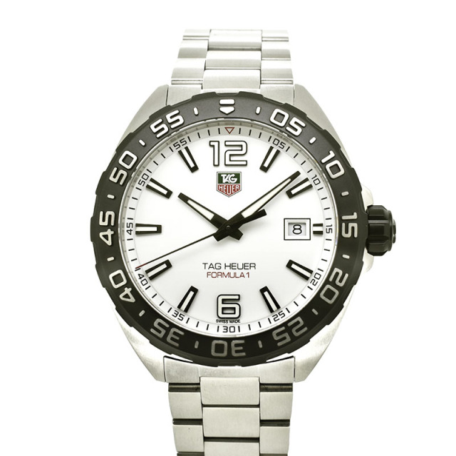 タグホイヤー　TAG HEUER　フォーミュラ1　WAZ1111.BA0875 　ホワイト　クォーツ　SS　41mm　USED　中古