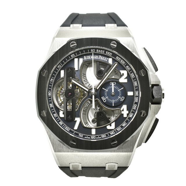 オーデマ・ピゲ　AUDEMARS PIGUET　ロイヤルオーク オフショア トゥールビヨン クロノグラフ　26388PO.OO.D027CA.01　プラチナ　44mm　手巻き　USED　中古
