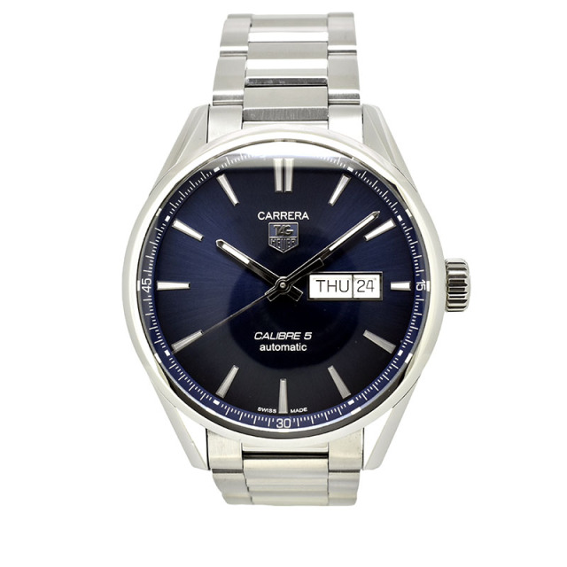 タグホイヤー　TAG HEUER　カレラ デイデイト キャリバー5　WAR201E.BA0723　41mm　ブルー　USED　中古