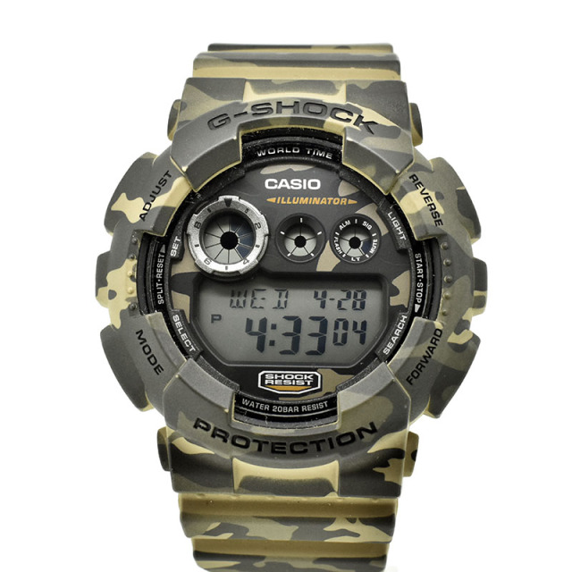 カシオ　ＣＡＳＩＯ　Gショック　GD-120CM-5JF　カモフラージュ　55×51.2×17.4mm　USED　中古