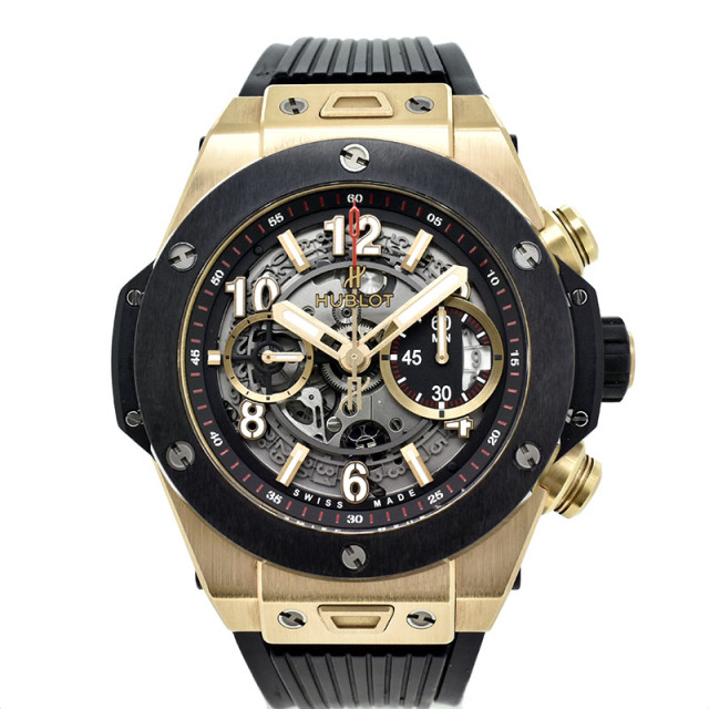ウブロ　HUBLOT　ビッグバン ウニコ キングゴールド セラミック　411.OM.1180.RX　45mm　USED　中古