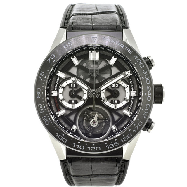 タグホイヤー　TAG HEUER　カレラ ホイヤー02T フライングトゥールビヨン　CAR5A8Y.FC6377　45mm　USED　中古