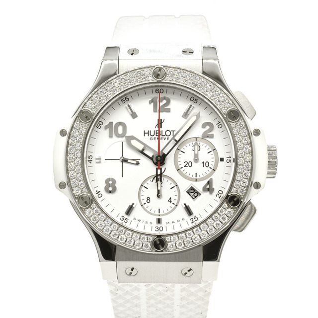 ウブロ　HUBLOT　ビッグバン スチール ホワイト ダイヤモンド　301.SE.230.RW.114　44mm　USED　中古