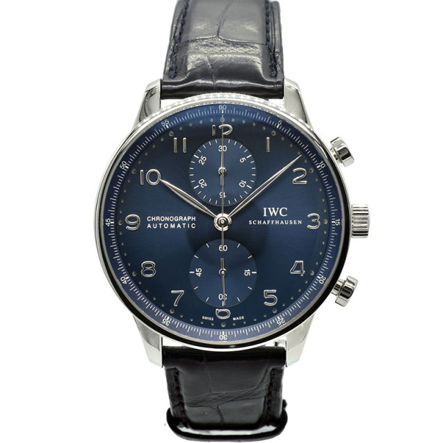 IWC　ポルトギーゼ　クロノグラフ　IW371491　ブルー　41mm　USED　中古