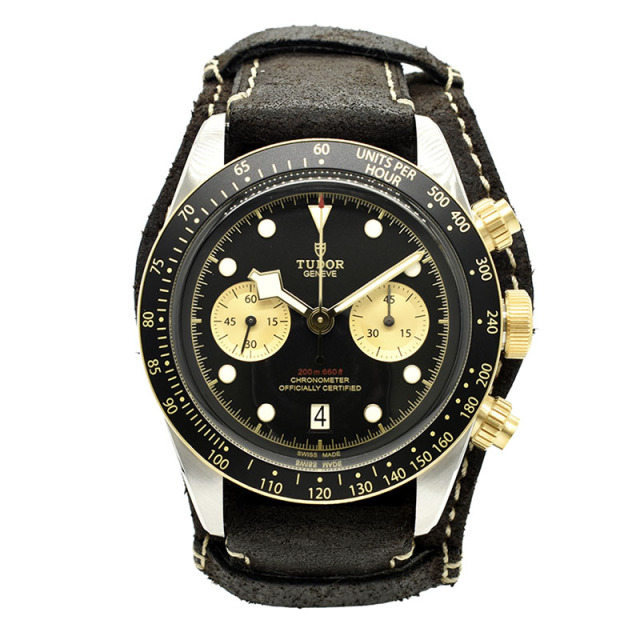 チューダー(チュードル)　TUDOR　ヘリテージ ブラックベイ クロノ S&G　79363N　41mm　ブラック　YG×SS　USED　中古