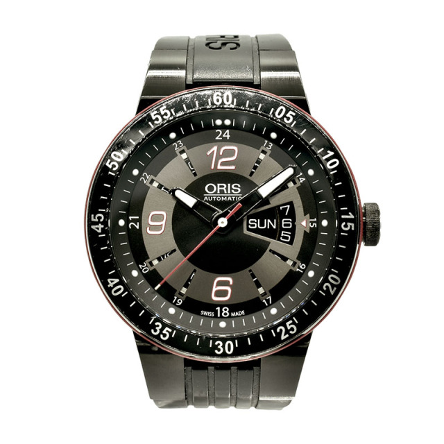 オリス　ORIS　ウィリアムズF1 デイデイト　735 7634 4764R　44mm　ブラック　USED　中古