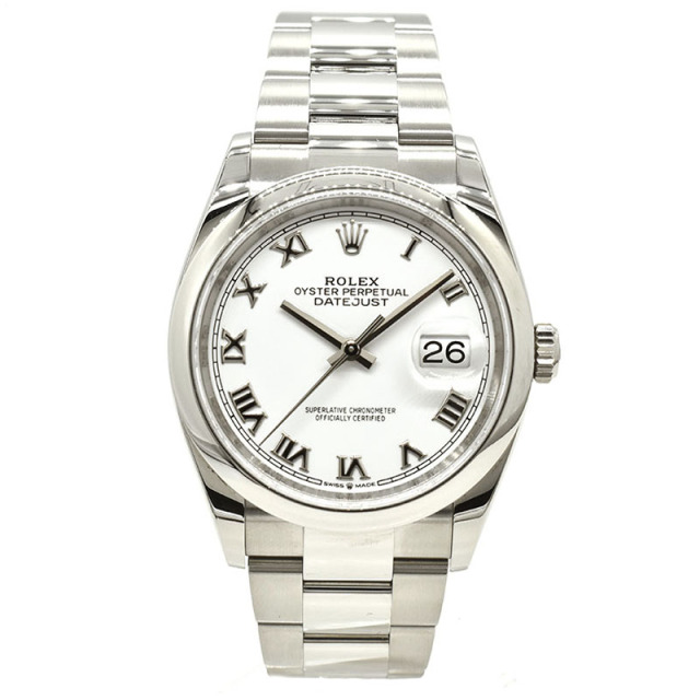 ロレックス　ROLEX　デイトジャスト36　126200　ホワイトローマ　36mm　USED　中古
