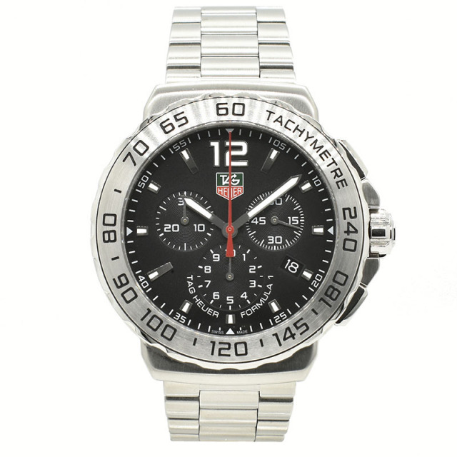 タグホイヤー　TAG HEUER　フォーミュラ1 クロノグラフ　CAU1112.BA0858　クォーツ　42mm　ブラック　USED　中古