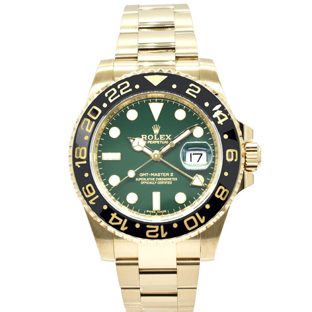 ロレックス　ROLEX　GMTマスター2　Ref.116718LN　グリーン　18KYG　40mm　USED　中古