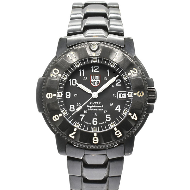 ルミノックス　LUMINOX　F-117 ナイトホーク 3400シリーズ　43mm　クォーツ　USED　中古