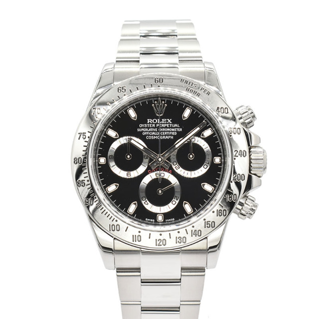 ロレックス　ROLEX　デイトナ　Ref.116520　SS　ブラック　ランダム番　鏡面バックル　USED　中古