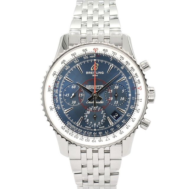 ブライトリング　BREITLING　モンブリラン01 リミテッド　A035C94NP　ブルー　世界500本限定　40mm　USED　中古