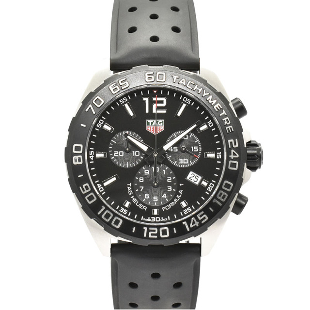 タグホイヤー　TAG HEUER　フォーミュラ1 クロノグラフ　CAZ1010.FT8024　クォーツ　ブラック　43mm　USED　中古