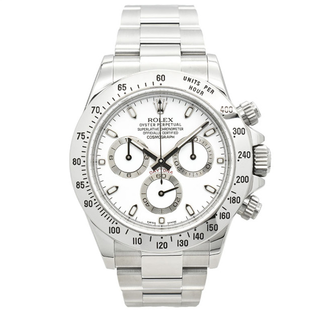 ロレックス　ROLEX　デイトナ　Ref.116520　SS　ホワイト　ランダム番　鏡面バックル　USED　中古