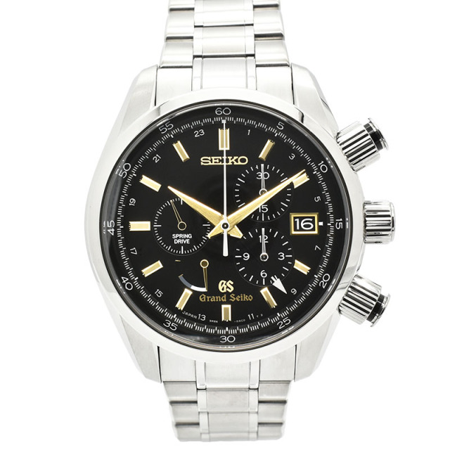 セイコー　SEIKO　グランドセイコー スプリングドライブ クロノグラフ　SBGC005　ブラック　43.5mm　マスターショップ限定　USED　中古