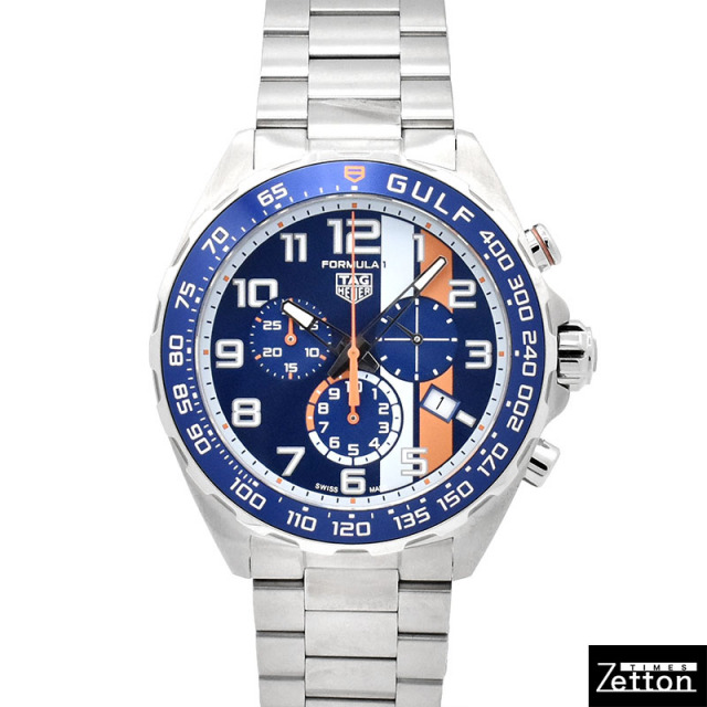 タグホイヤー TAG HEUER フォーミュラ1 クロノグラフ ガルフ CAZ101AT.BA0842 クォーツ ブルー 43mm メンズ 新品 Zetton
