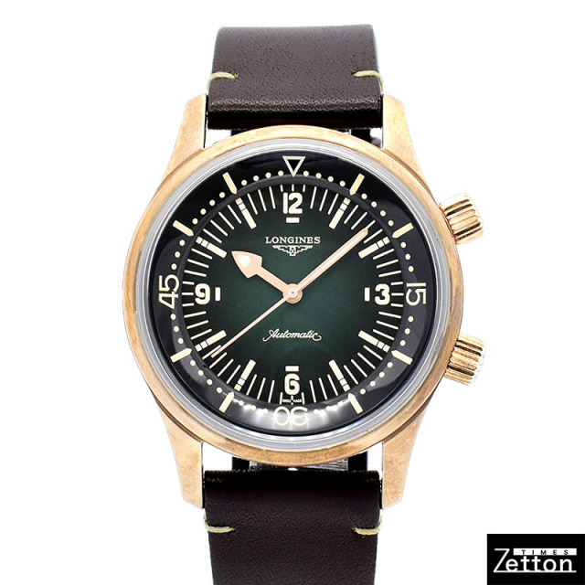 ロンジン LONGINES レジェンドダイバー L3.774.1.50.2 自動巻き グリーン 42mm メンズ 新品 Zetton