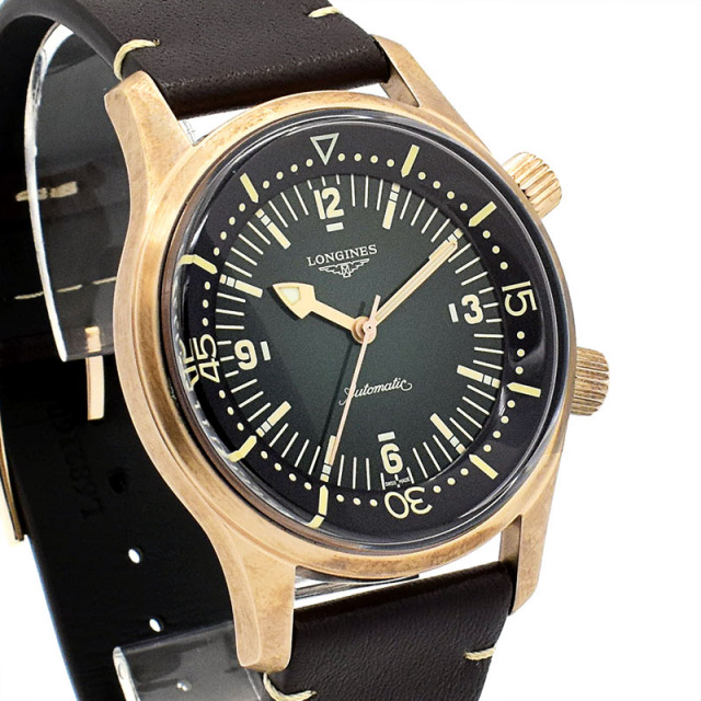 ロンジン LONGINES レジェンドダイバー L3.774.1.50.2 自動巻き グリーン 42mm メンズ 新品 Zetton