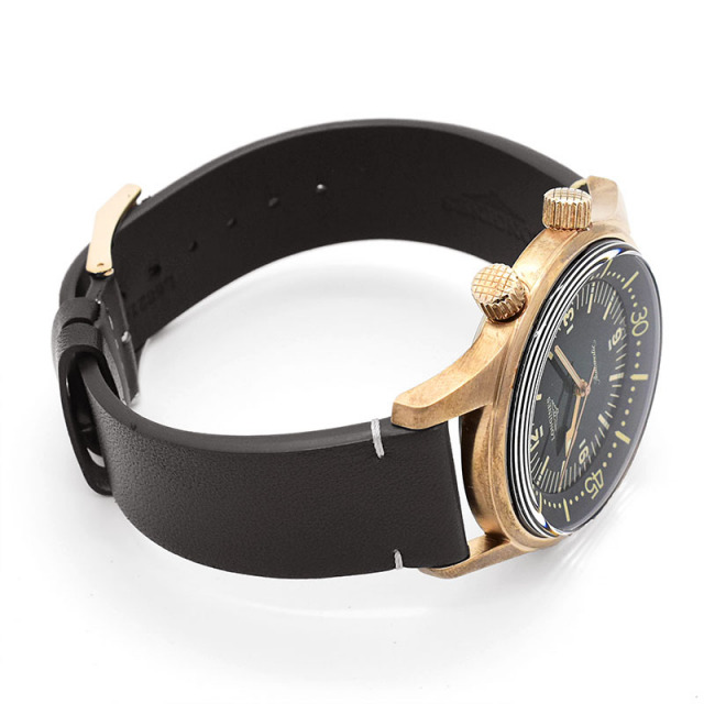 ロンジン LONGINES レジェンドダイバー L3.774.1.50.2 自動巻き グリーン 42mm メンズ 新品 Zetton