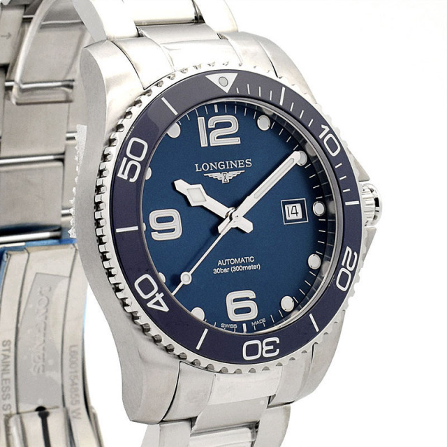 ロンジン LONGINES ハイドロコンクエスト L3.781.4.96.6 自動巻き ブルー 41mm メンズ 新品 Zetton