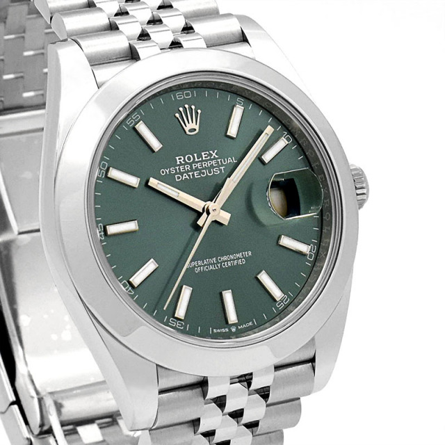 ロレックス ROLEX デイトジャスト 41 126300 自動巻き ミントグリーン 41mm メンズ 新品 Zetton