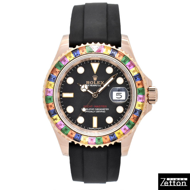 ロレックス ROLEX ヨットマスター 40 キャンディ 116695SATS 自動巻き ブラック 18Kエバーローズゴールド 40mm メンズ USED 中古 Zetton