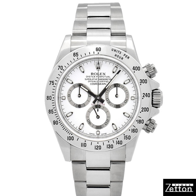 ロレックス ROLEX デイトナ 116520 ランダム番 自動巻き ホワイト ステンレススチール 40mm メンズ USED 中古 Zetton