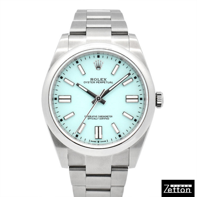 ロレックス ROLEX オイスターパーペチュアル 41 124300 自動巻き ターコイズブルー ステンレススチール 41mm メンズ USED 中古 Zetton