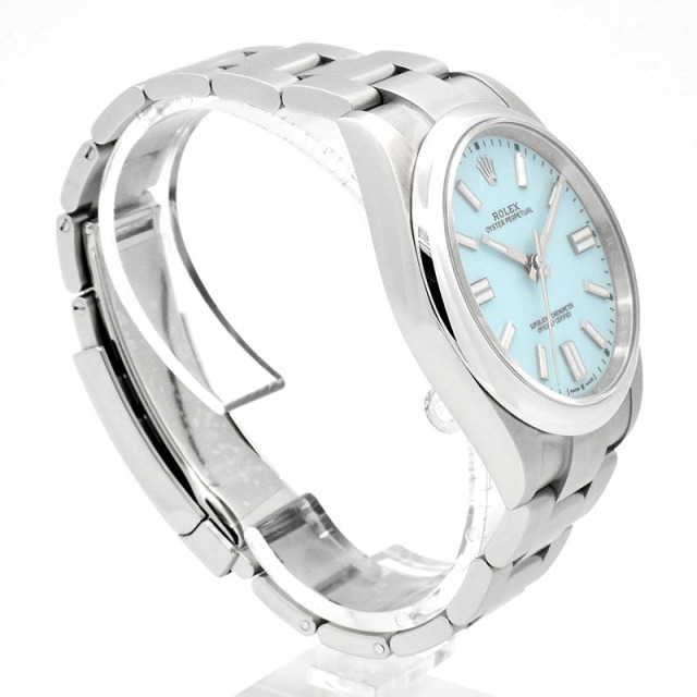 ロレックス ROLEX オイスターパーペチュアル 41 124300 自動巻き ターコイズブルー ステンレススチール 41mm メンズ USED 中古 Zetton