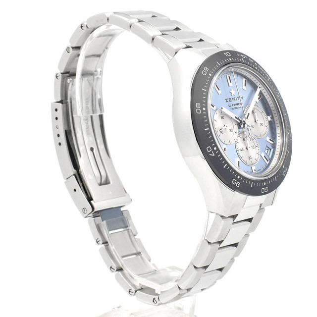 ゼニス ZENITH クロノマスター スポーツ ヨシダ スペシャル エディション 03.3106.3600/55.M3100 300本本限定 自動巻き アイスブルー/シルバー ステンレススチール 41mm メンズ 未使用品 Zetton