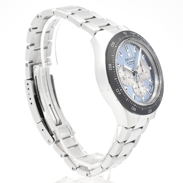 ゼニス ZENITH クロノマスター スポーツ ヨシダ スペシャル エディション 03.3106.3600/55.M3100 300本本限定 自動巻き アイスブルー/シルバー ステンレススチール 41mm メンズ 未使用品 Zetton