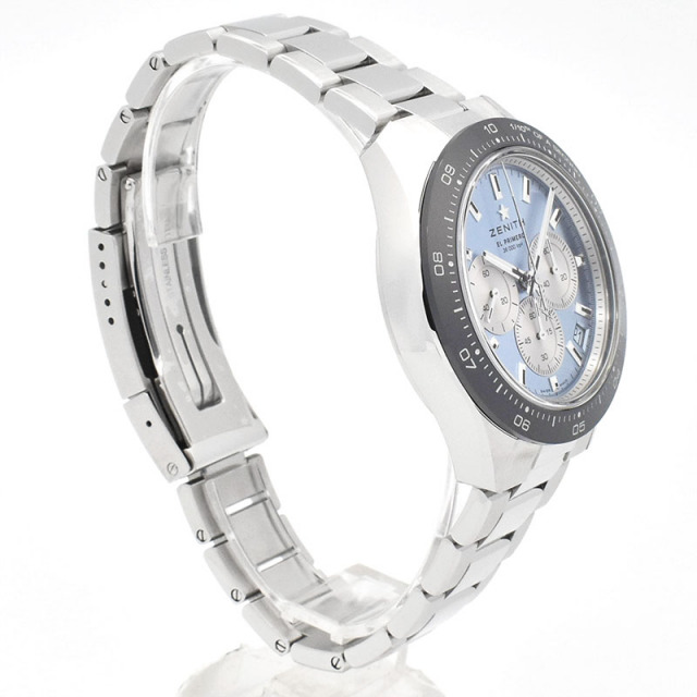 ゼニス ZENITH クロノマスター スポーツ ヨシダ スペシャル エディション 03.3106.3600/55.M3100 300本本限定 自動巻き アイスブルー/シルバー ステンレススチール 41mm メンズ 未使用品 Zetton