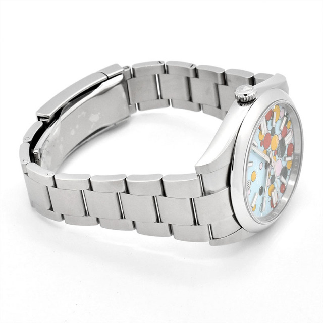 ロレックス ROLEX オイスターパーペチュアル 41 124300 自動巻き ターコイズブルー/セレブレーションモチーフ 41mm メンズ 未使用品 Zetton