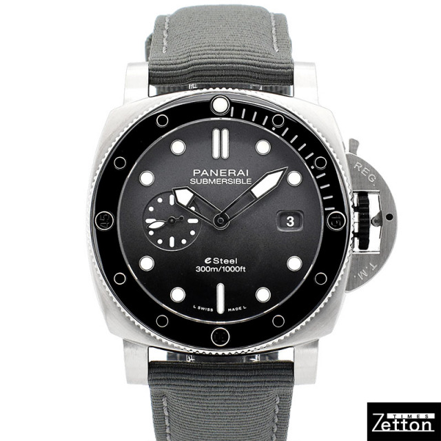 パネライ PANERAI サブマーシブル クアランタクアトロ ESteel Grigio Roccia PAM01288 Y番 自動巻き グレーグラデーション 44mm メンズ 未使用品 Zetton