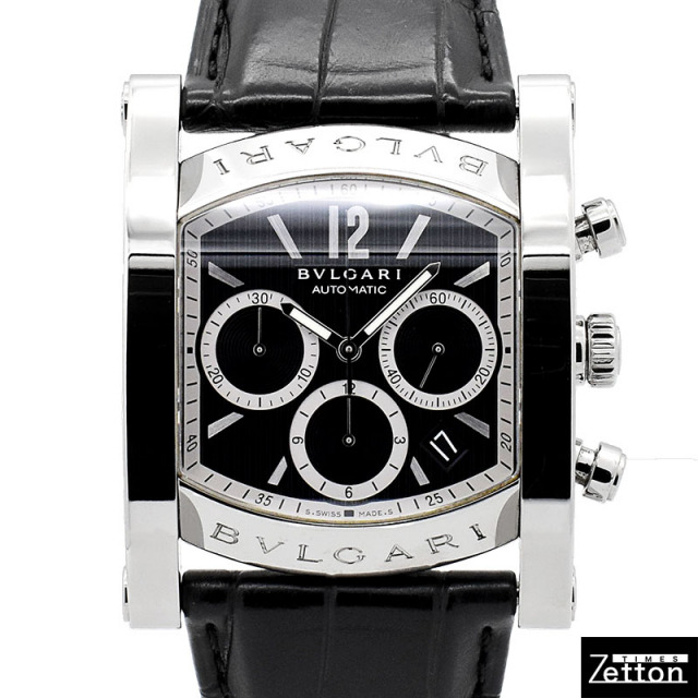ブルガリ BVLGARI アショーマ クロノグラフ AA48BSLDCH 自動巻き ブラック 48mm メンズ USED 中古 Zetton