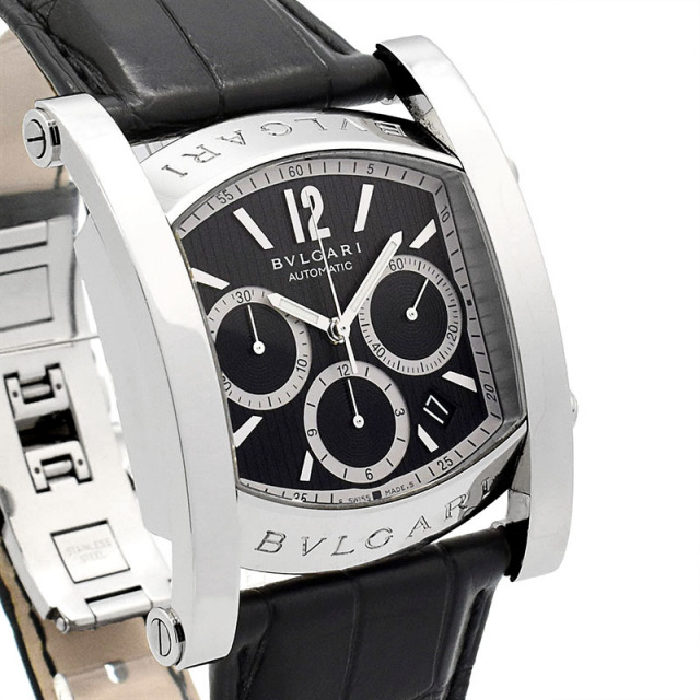 ブルガリ BVLGARI アショーマ クロノグラフ AA48BSLDCH 自動巻き ブラック 48mm メンズ USED 中古 Zetton