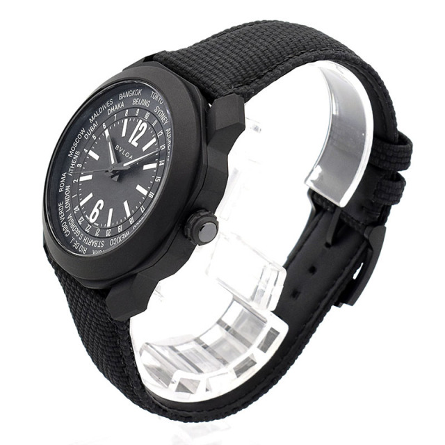 ブルガリ BVLGARI オクト ローマ ワールドタイマー 103486 自動巻き ブラック 41mm メンズ 未使用品 Zetton