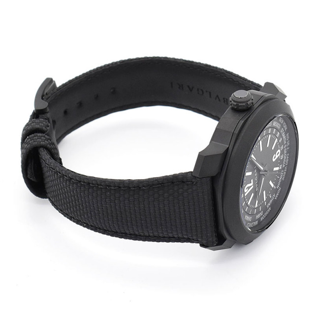 ブルガリ BVLGARI オクト ローマ ワールドタイマー 103486 自動巻き ブラック 41mm メンズ 未使用品 Zetton