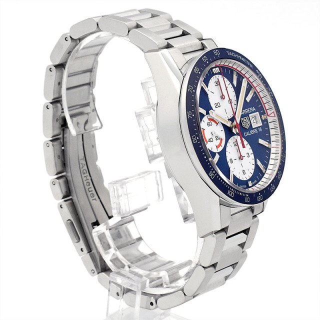 タグホイヤー TAG HEUER カレラ クロノグラフ キャリバー16 CV201AR.BA0715 自動巻き ブルー 41mm メンズ USED 中古 Zetton
