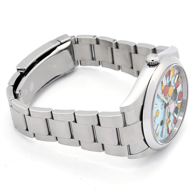 ロレックス ROLEX オイスターパーペチュアル 41 124300 自動巻き ターコイズブルー/セレブレーションモチーフ 41mm メンズ 未使用品 Zetton